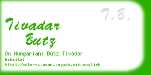tivadar butz business card